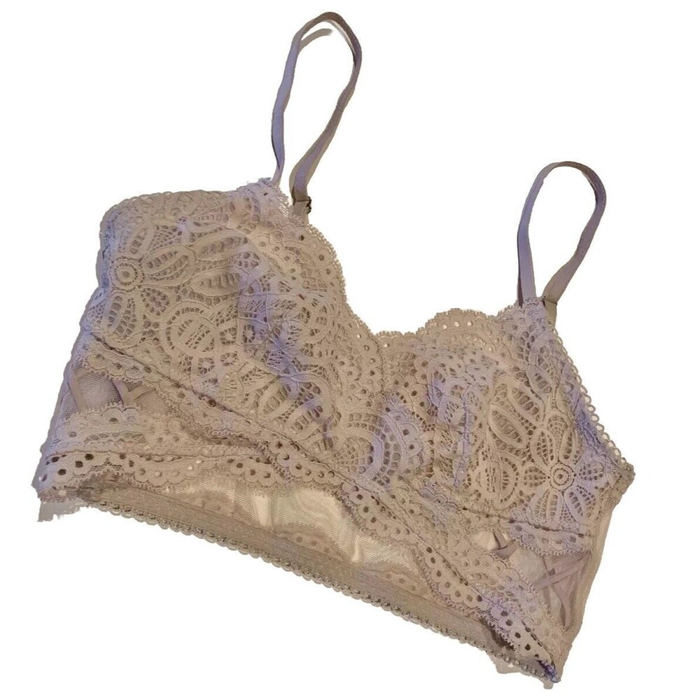New Victoria’s Secret Pink Lace & Sheer Bralette Sz Sm Fairycore Coquette Sexy